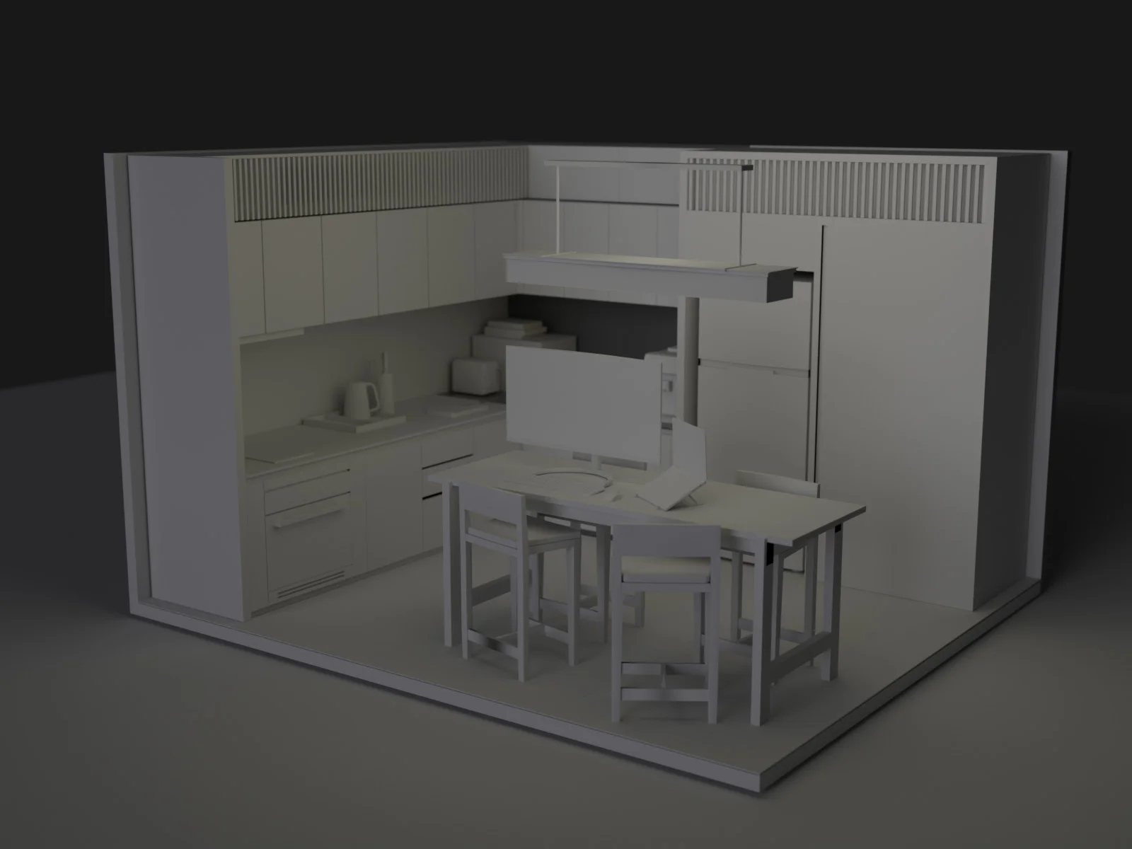 Plain render of Hoiana kitchen workplace